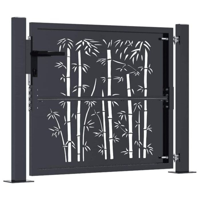 Vidaxl Gartentor mit Bambus-Design 100x75cm - Anthrazit - bis zu 35% Rabatt