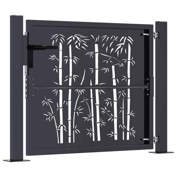 Vidaxl Gartentor mit Bambus-Design 100x75cm - Anthrazit - bis zu 35% Rabatt