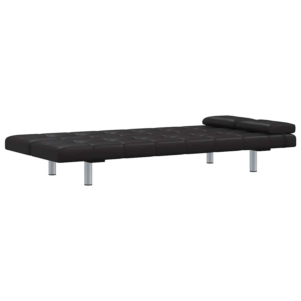 Vidaxl Modernes Schlafsofa Kunstleder Schwarz - 168 cm - jetzt bis zu 35% sparen