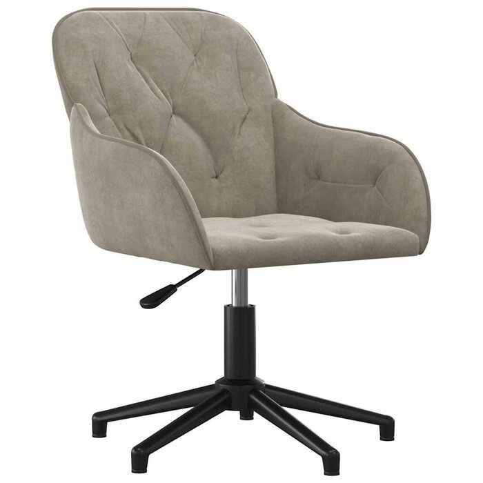 Vidaxl Eleganter Samt-Bürostuhl in Hellgrau - Jetzt bis zu 34% sparen!