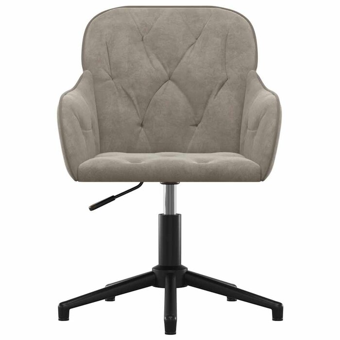 Vidaxl Eleganter Samt-Bürostuhl in Hellgrau - Jetzt bis zu 34% sparen!
