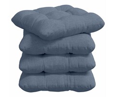 Vidaxl 4er Set Sitzkissen 45x45 cm Blau - Baumwolle - bis zu 39% Rabatt