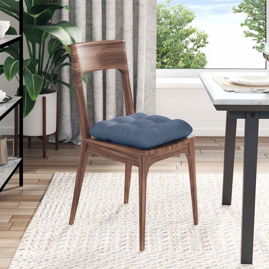Vidaxl 4er Set Sitzkissen 45x45cm Baumwolle Blau - Outlet bis zu 33% reduziert