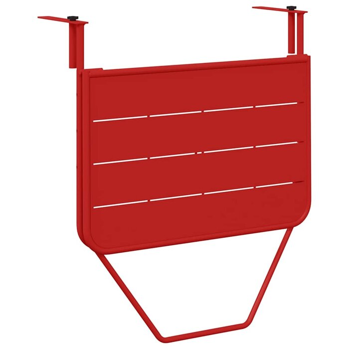 Vidaxl Hängebalkontisch Rot 60x39cm - Platzsparender Klapptisch - bis zu 33% Rabatt