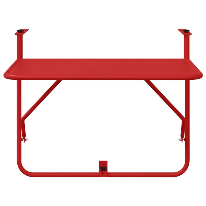 Vidaxl Hängebalkontisch Rot 60x39cm - Platzsparender Klapptisch - bis zu 33% Rabatt