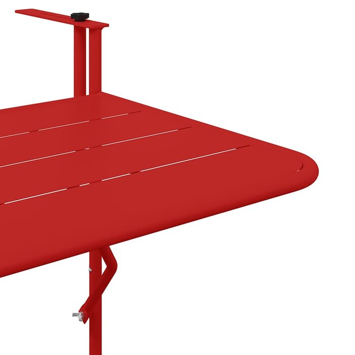 Vidaxl Hängebalkontisch Rot 60x39cm - Platzsparender Klapptisch - bis zu 33% Rabatt