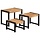 3er-Set Beistelltische aus Massivholz - Retro-Design - bis zu 34% sparen