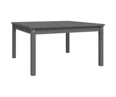 Vidaxl Gartentisch aus massivem Kiefernholz, Grau, 82,5x82,5x45cm - bis zu 40% Rabatt