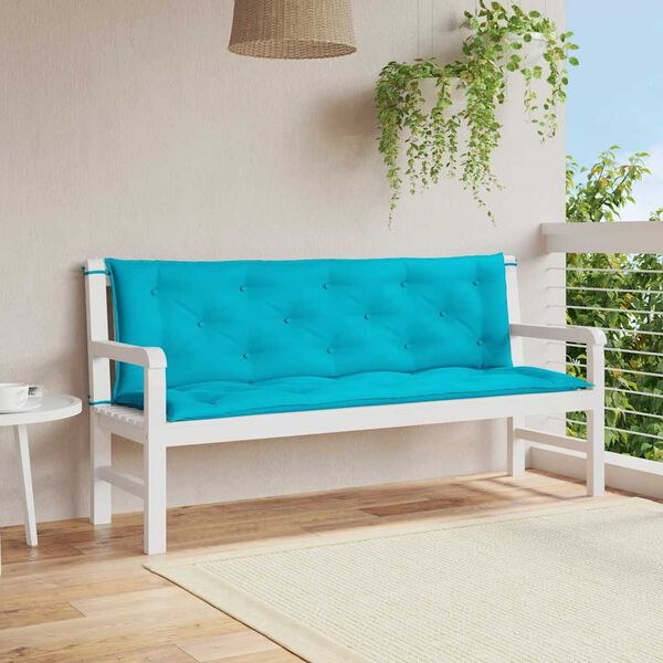 Vidaxl Gartenbankauflagen 2er-Set 150x50x7 cm Türkis - 58% Rabatt