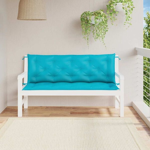 Vidaxl Gartenbankauflagen 2er-Set 150x50x7 cm Türkis - 58% Rabatt