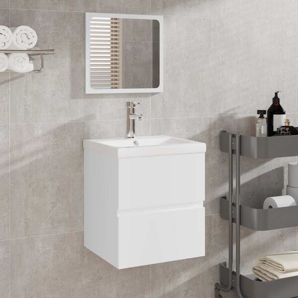 Vidaxl Badezimmerschrank mit Spiegel - Weiß - Kompakt & Stilvoll - bis zu 34% sparen