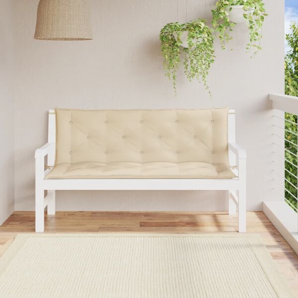Vidaxl Gartenbankkissen Set, 150x50x7 cm, Beige - Jetzt bis zu 32% günstiger