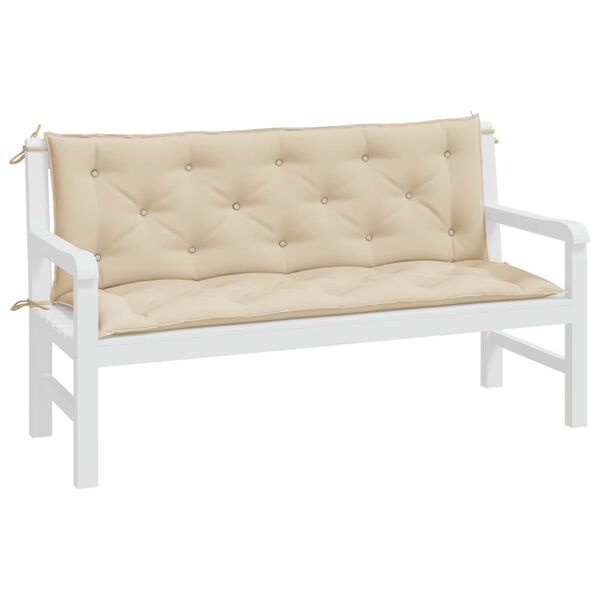 Vidaxl Gartenbankkissen Set, 150x50x7 cm, Beige - Jetzt bis zu 32% günstiger