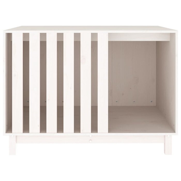 Vidaxl Hundehütte aus massivem Kiefernholz weiß, 100x70x72cm - bis zu 35% Rabatt
