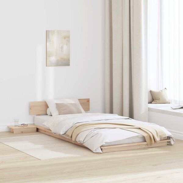 Vidaxl Bettgestell mit Nachttisch 80x200 cm aus Holz - Jetzt bis zu 34% sparen