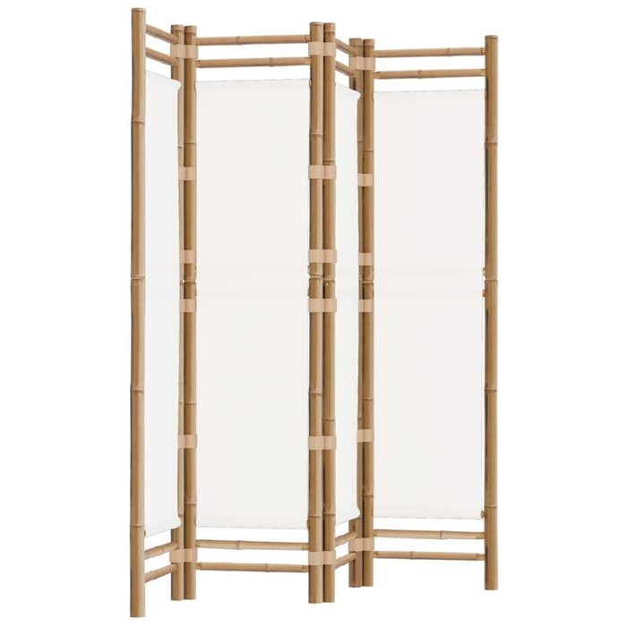 Vidaxl Raumteiler 4 Paneele Bambus & Stoff, 160x180 cm - bis zu 34% Rabatt