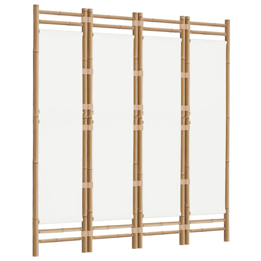 Vidaxl Raumteiler 4 Paneele Bambus & Stoff, 160x180 cm - bis zu 34% Rabatt