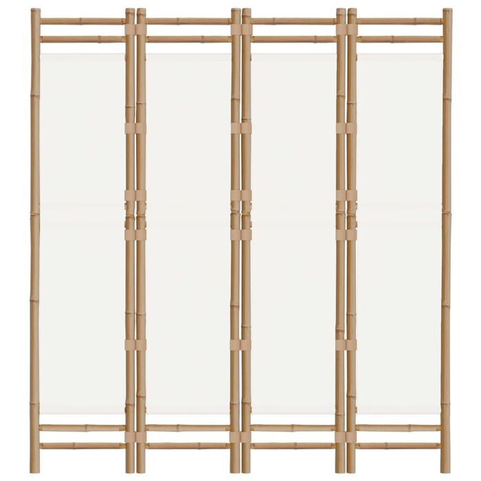Vidaxl Raumteiler 4 Paneele Bambus & Stoff, 160x180 cm - bis zu 34% Rabatt