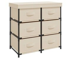 Vidaxl Moderne Kommode mit 6 Schubladen, Cremefarben, 55x29x55 cm - bis zu 33% Rabatt