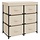 Moderne Kommode mit 6 Schubladen, Cremefarben, 55x29x55 cm - bis zu 33% Rabatt