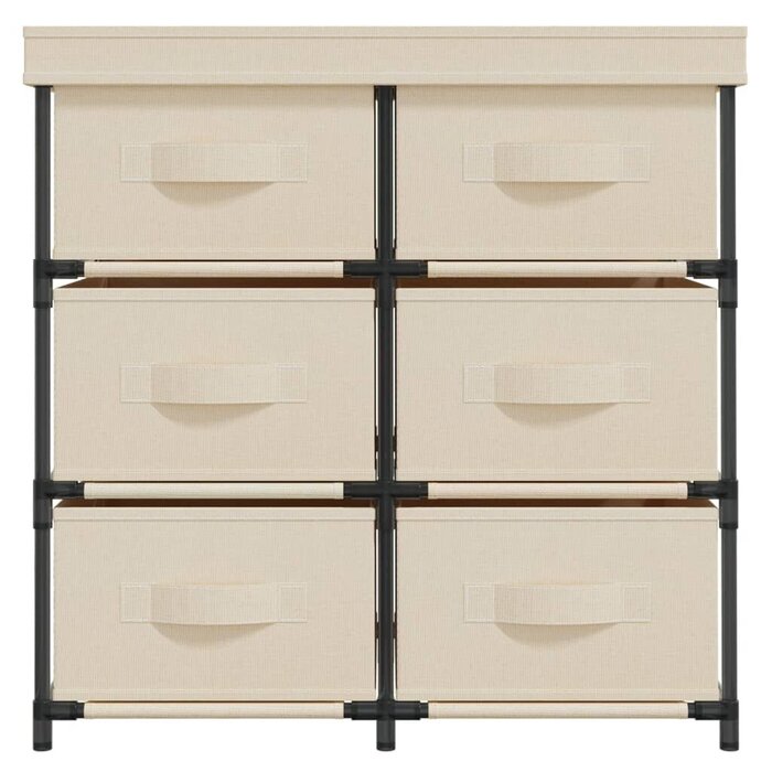 Vidaxl Moderne Kommode mit 6 Schubladen, Cremefarben, 55x29x55 cm - bis zu 33% Rabatt