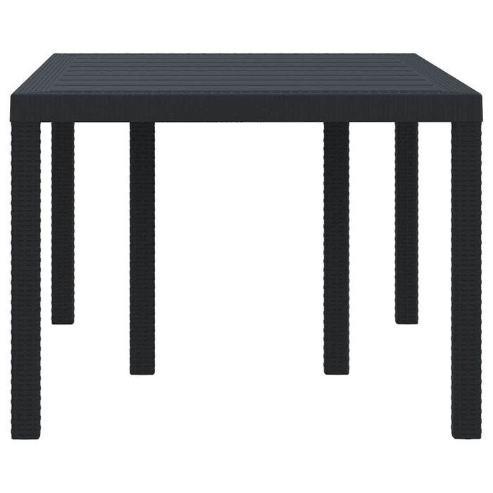Vidaxl Moderner Poly-Rattan Gartentisch Anthrazit 150x100cm - bis zu 35% reduziert