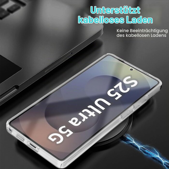360-Grad Hülle für Samsung Galaxy S25 Ultra 5G, transparent - 52% Rabatt
