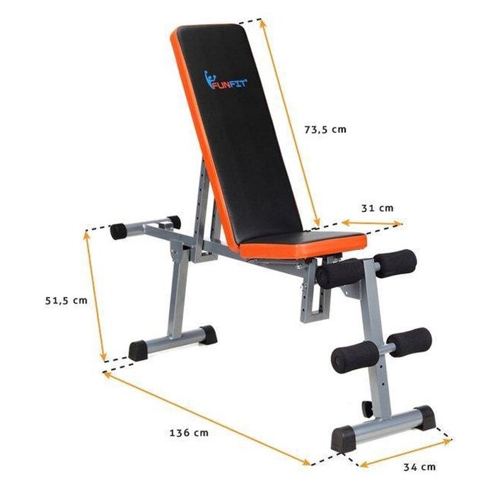 Viking Choice Klappbare Hantelbank - Platzsparendes Krafttraining - Bis zu 33% reduziert