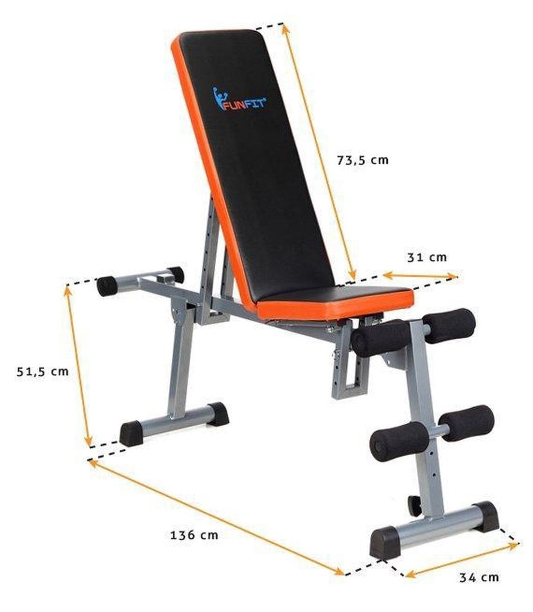 Viking Choice Klappbare Hantelbank - Platzsparendes Krafttraining - Bis zu 33% reduziert
