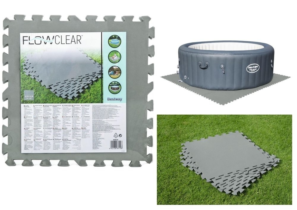 Poolbodenfliesen 50x50 cm, 9er-Set, grau - bis zu 31% Rabatt im Outlet