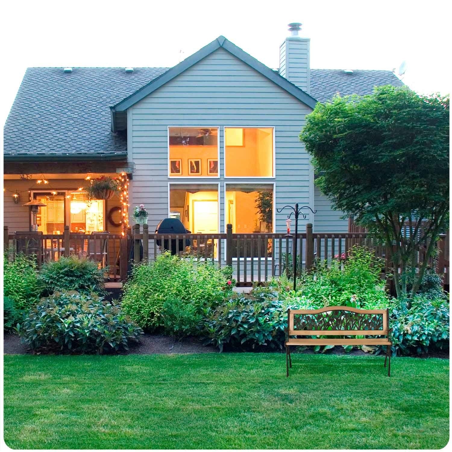 Viking Choice Klassische Gartenbank mit Tulpenmuster - bis zu 34% reduziert