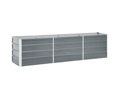 Vidaxl Hochbeet aus verzinktem Stahl 240x40x45cm - Grau - bis zu 33% reduziert