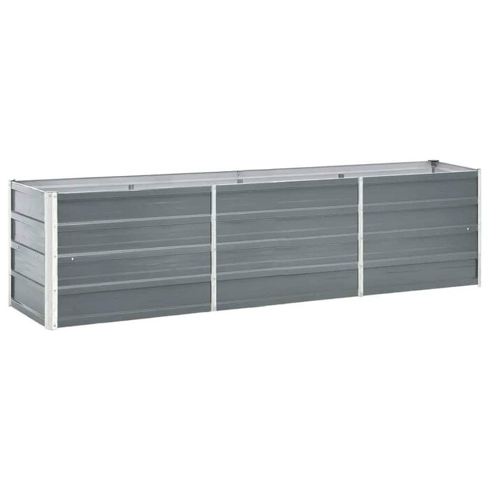 Vidaxl Hochbeet aus verzinktem Stahl 240x40x45cm - Grau - bis zu 33% reduziert