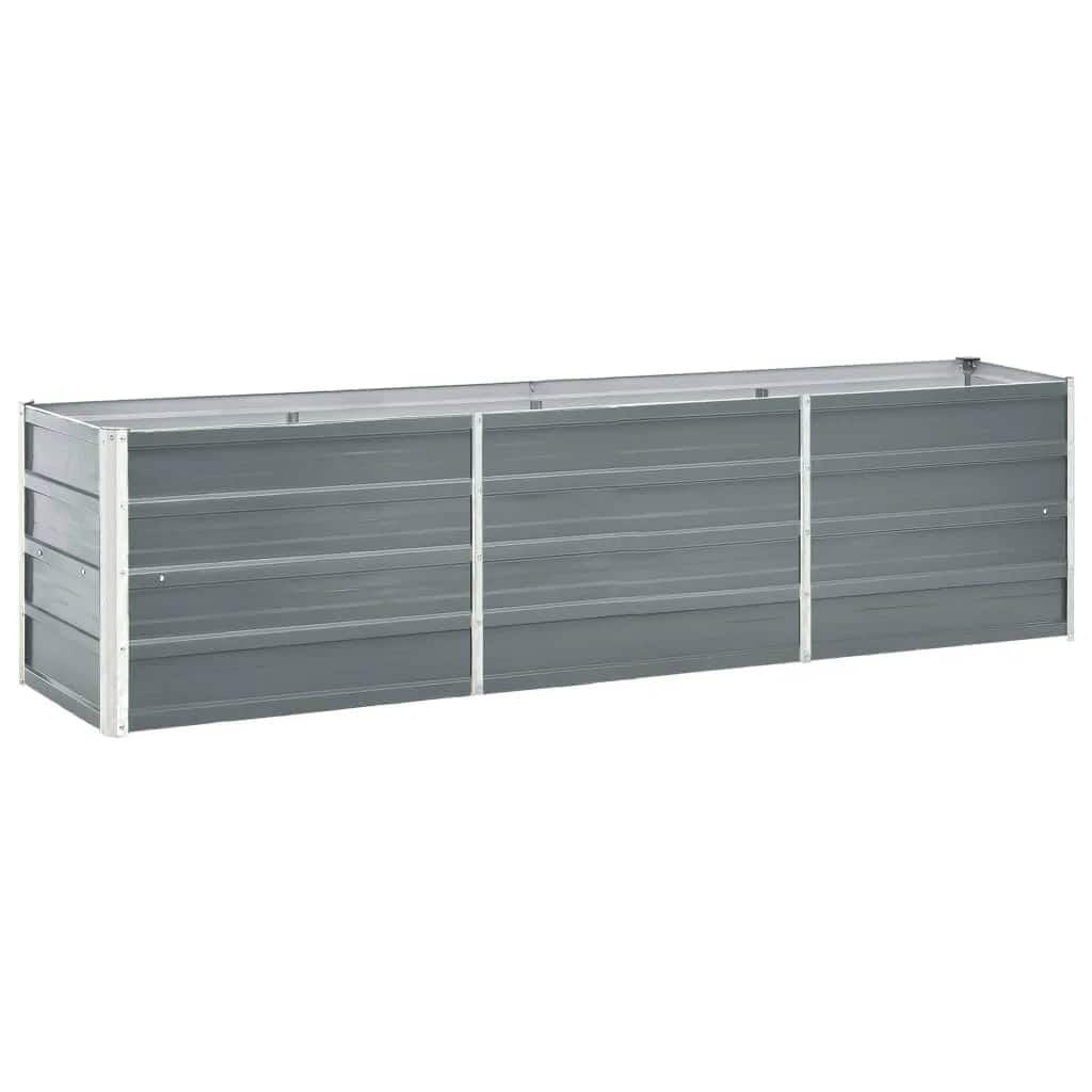Vidaxl Hochbeet aus verzinktem Stahl 240x40x45cm - Grau - bis zu 33% reduziert