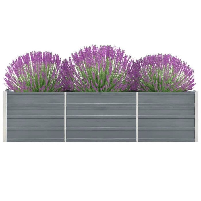 Vidaxl Hochbeet aus verzinktem Stahl 240x40x45cm - Grau - bis zu 33% reduziert