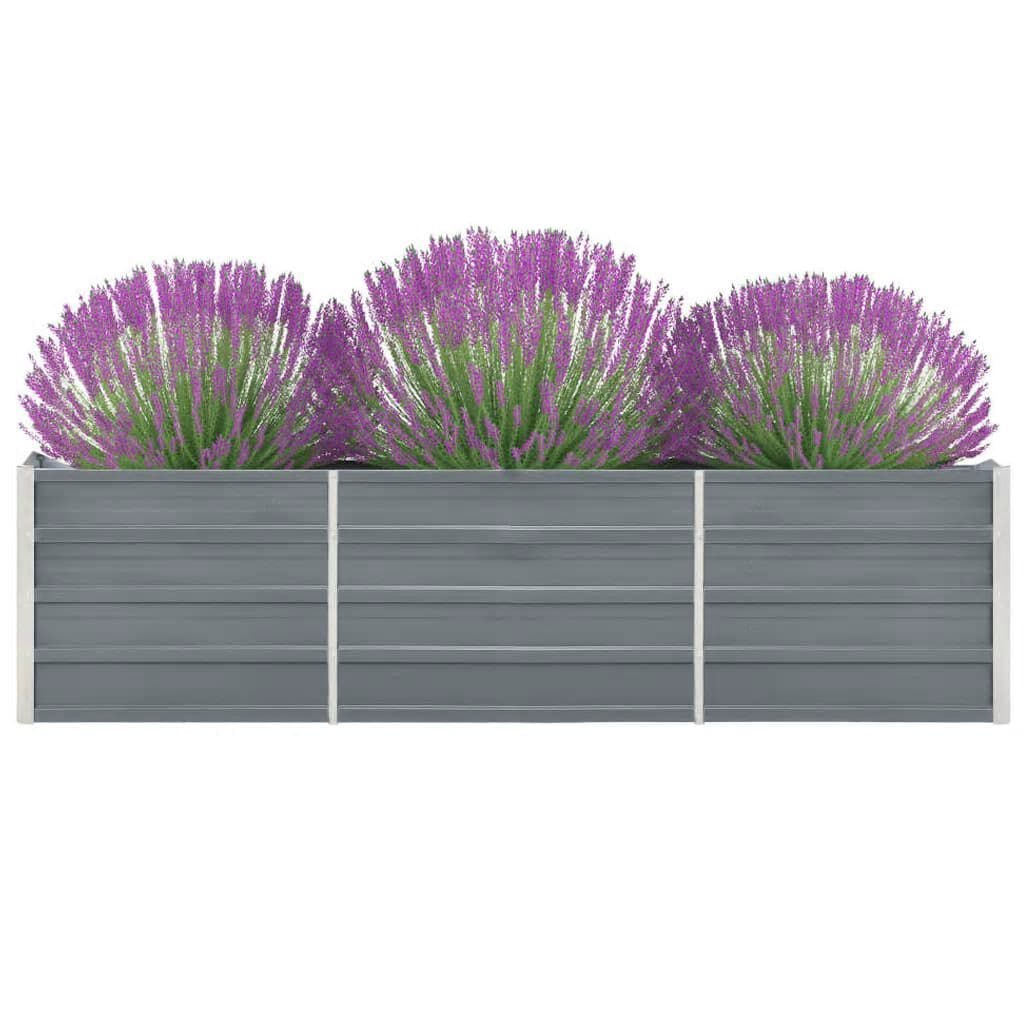 Vidaxl Hochbeet aus verzinktem Stahl 240x40x45cm - Grau - bis zu 33% reduziert