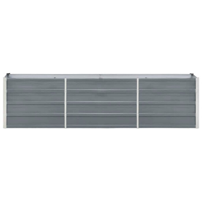 Vidaxl Hochbeet aus verzinktem Stahl 240x40x45cm - Grau - bis zu 33% reduziert