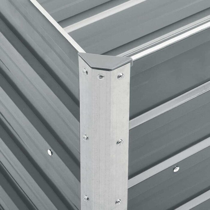 Vidaxl Hochbeet aus verzinktem Stahl 240x40x45cm - Grau - bis zu 33% reduziert