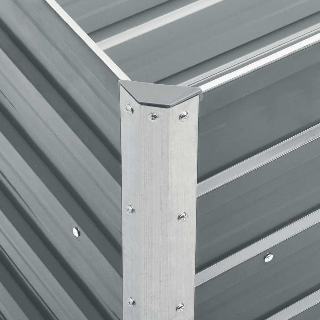Vidaxl Hochbeet aus verzinktem Stahl 240x40x45cm - Grau - bis zu 33% reduziert