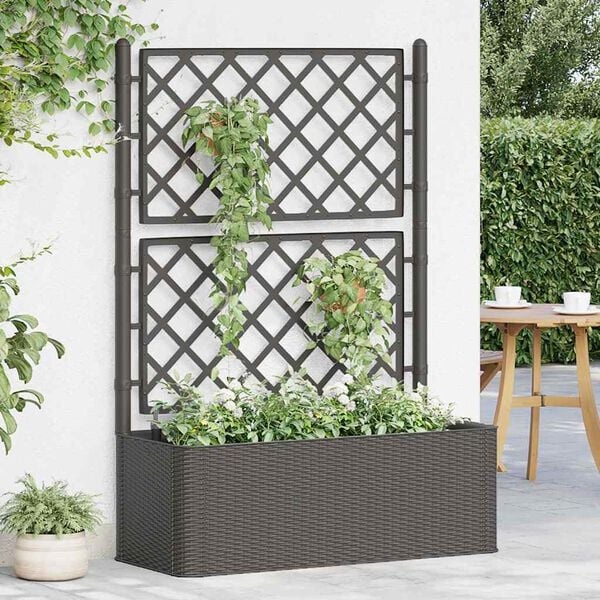 Vidaxl Pflanzkasten mit Rankgitter & Bewässerung, 100cm - bis zu 34% Rabatt