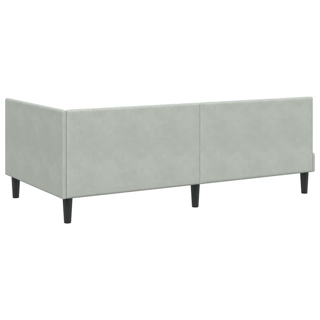 Vidaxl Eckbettrahmen Samt Lichtgrau 90x190cm - Bis zu 35% Rabatt im Outlet