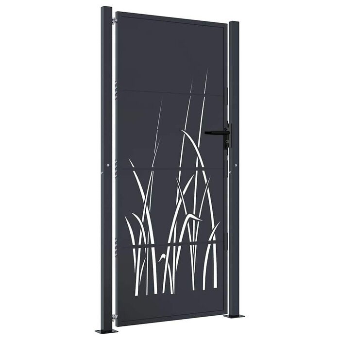 Vidaxl Gartentor 105x180 cm Laser-Design Anthrazit - bis zu 35% Rabatt