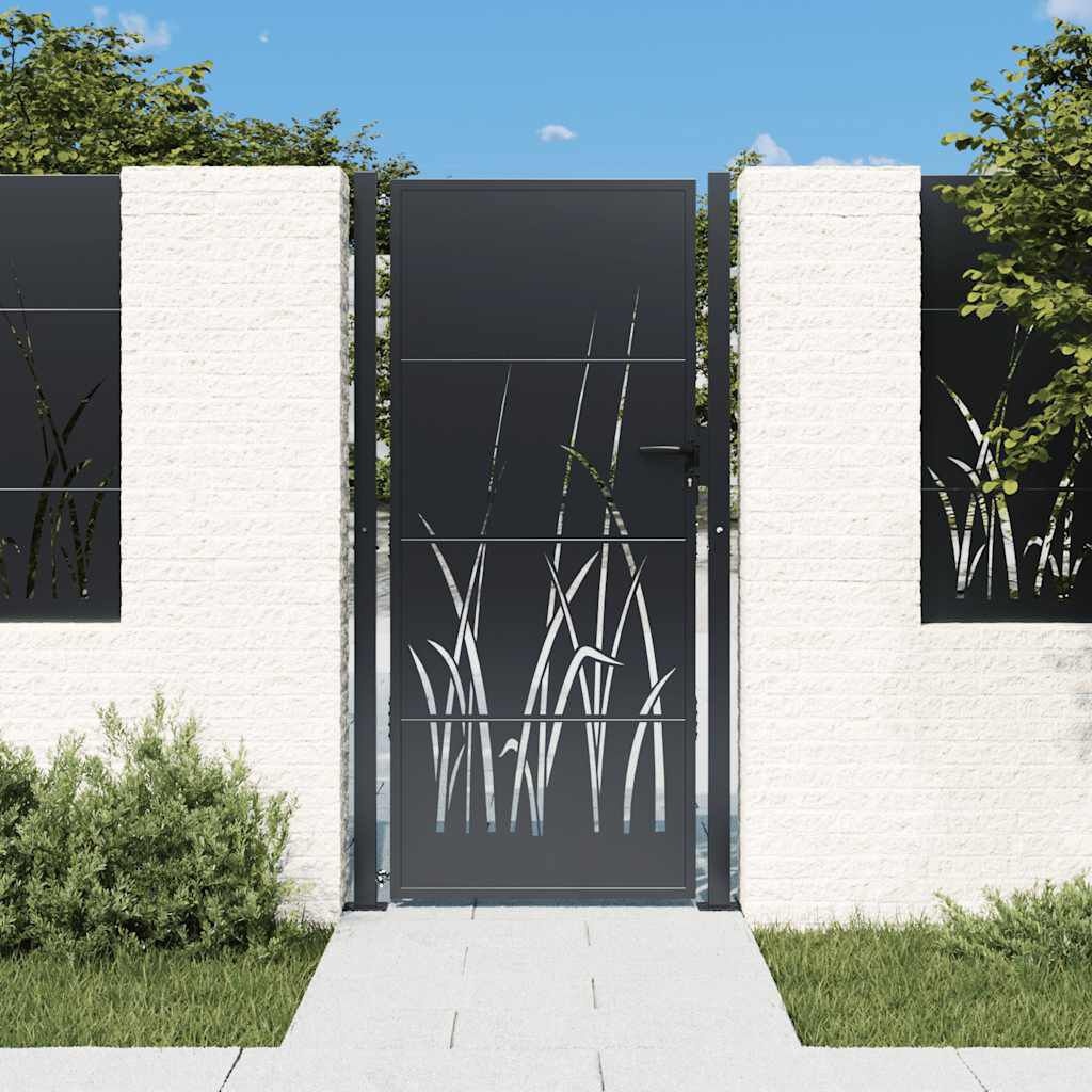 Vidaxl Gartentor 105x180 cm Laser-Design Anthrazit - bis zu 35% Rabatt