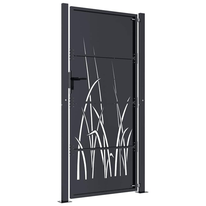Vidaxl Gartentor 105x180 cm Laser-Design Anthrazit - bis zu 35% Rabatt