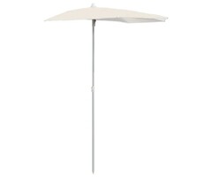 Vidaxl Halb-Sonnenschirm 180x90 cm Sandfarben - jetzt bis zu 37% günstiger