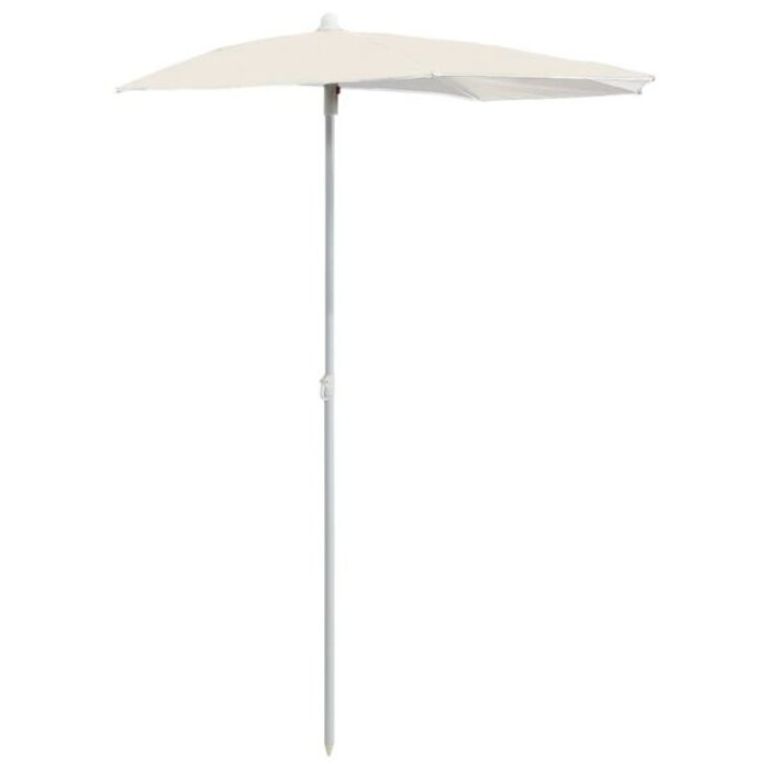 Vidaxl Platzsparender Halb-Sonnenschirm 180x90 cm, Sand - bis zu 31% reduziert