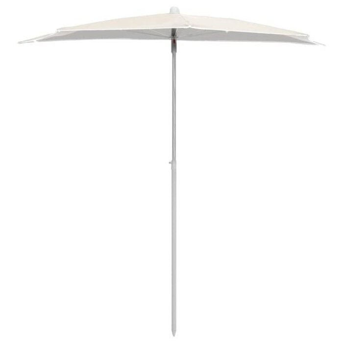 Vidaxl Platzsparender Halb-Sonnenschirm 180x90 cm, Sand - bis zu 31% reduziert