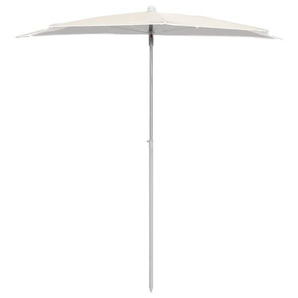Vidaxl Platzsparender Halb-Sonnenschirm 180x90 cm, Sand - bis zu 31% reduziert