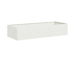 Vidaxl Großer Pflanzkübel Stahl 200x80x40 cm Weiß - Outlet bis zu 41% sparen