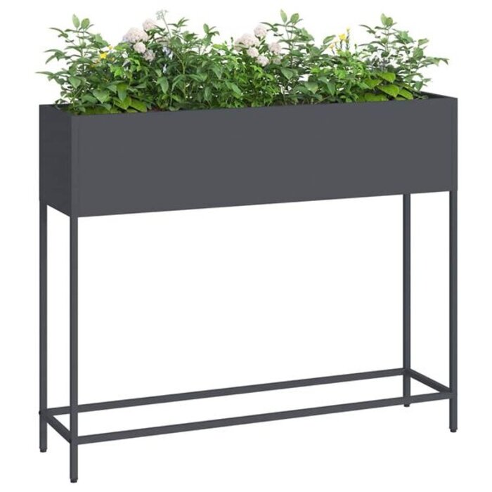Vidaxl Hochbeet Pflanzkübel Stahl Anthrazit 100x26x82cm - bis zu 34% sparen